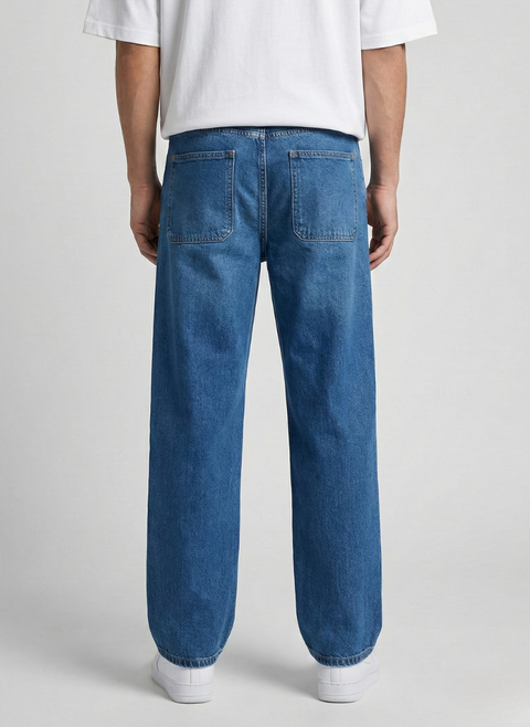 Front Pocket 6-Pocket Baggy Denim Cargo